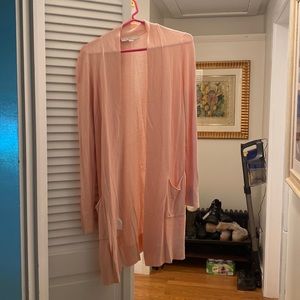 Light pink long cardigan- LOFT